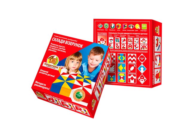 Кубики Нікітіна «Склади візерунок» (16 кубиків, 4х4см)