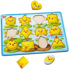 Вкладыши «Геометрические цыплята»