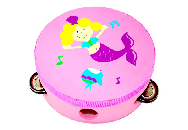 Дерев'яний бубон «Русалочка» 15х15 см.