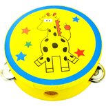 Деревянный бубен «Жираф» 15х15 см.