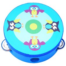 Деревянный бубен «Совушки» 15х15 см.