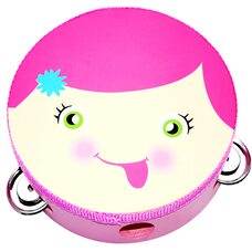 Деревянный бубен «Девочка» 15х15 см.