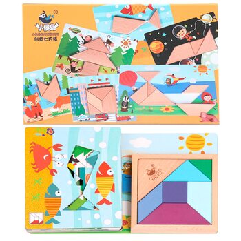 Головоломка «Танграм» для начинающих (фиолет)