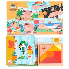 Головоломка «Танграм» для начинающих (оранж)