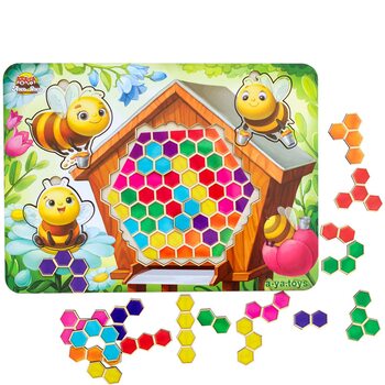 Тетрис «Соты» (пчелки), 19 дет.