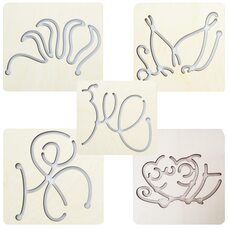 Трафареты-вкладыши «Две руки» , 3 уровень.