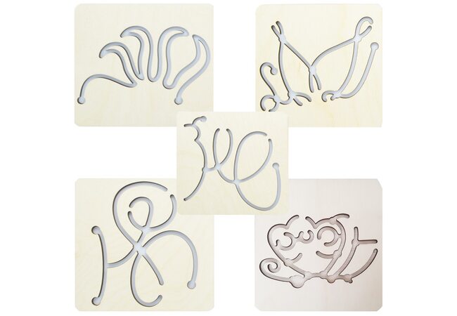 Трафарети-вкладиші «Дві руки», 3 рівень.