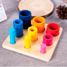 Трехцилиндровая лестница Монтессори