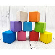 Кубики цветные , 9 шт.