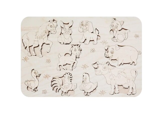 Рамка с вкладышами «Домашние животные»