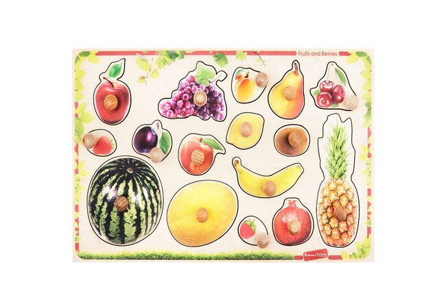 Вкладыши с ручкой «Фрукты-ягоды»