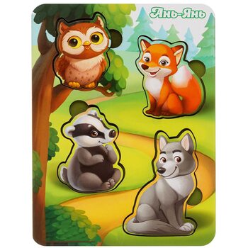 Вкладыши «Лесные животные - 2», 4 дет.