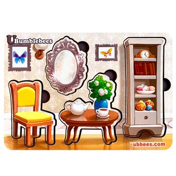 Вкладыши «Мебель в гостинной», 4 дет.