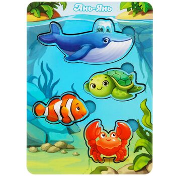 Вкладыши «Морские животные - 2», 4 дет.