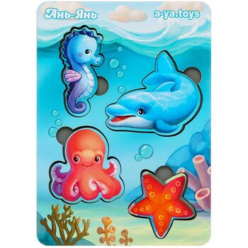 Вкладыши «Морские животные - 1», 4 дет.