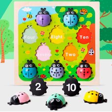 Вкладыши «Считайка» (Божьи коровки)