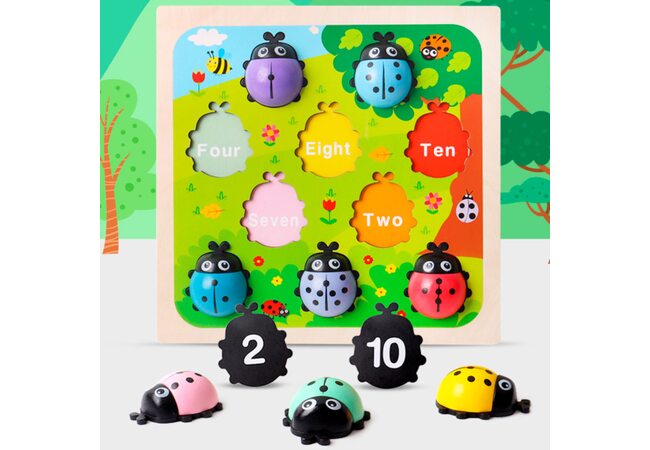 Вкладыши «Считайка» (Божьи коровки)