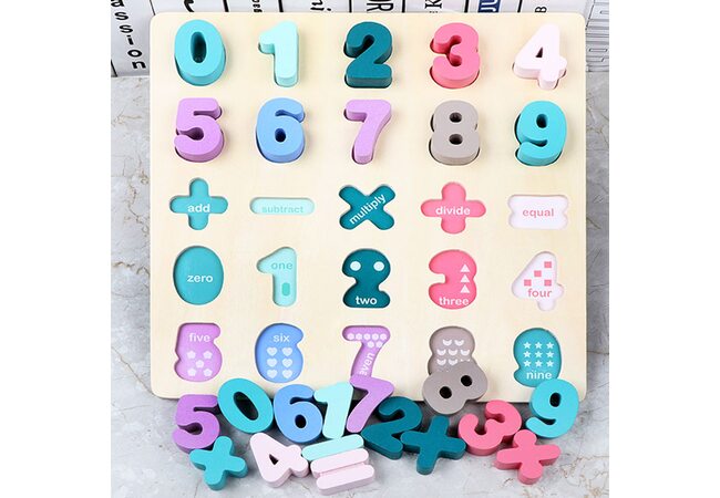 Объемные вкладыши «Цифры-знаки 0-9»