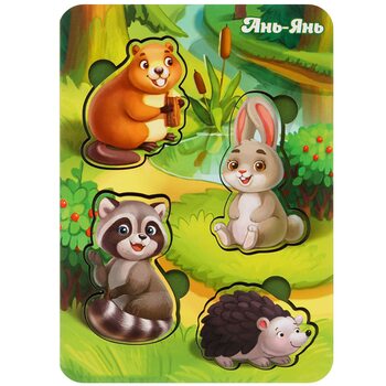 Вкладыши «Лесные животные - 1», 4 дет.
