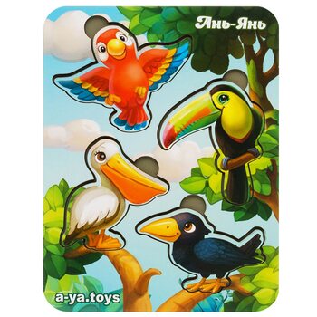 Вкладыши «Птицы», 4 дет.