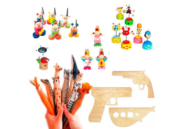 Деревянные канцелярские мелочи