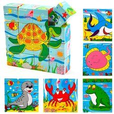 Кубики «Рыбки», 16 шт.