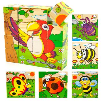 16 кубиков «Насекомые»