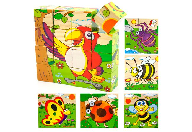 16 кубиков «Насекомые»