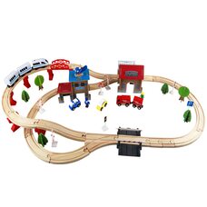 Деревянная железная дорога, 88 дет.