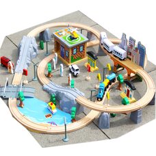 Деревянная железная дорога, 92 дет.