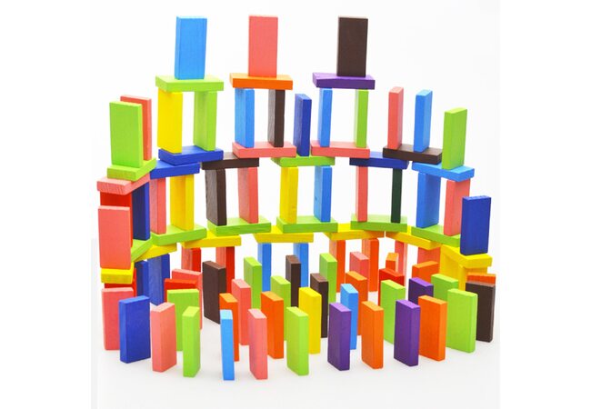 Цветное домино, 100 шт.