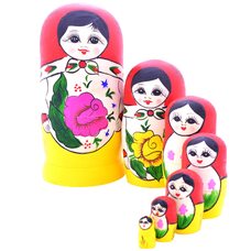 Деревянная матрешка 7 в 1 «Розочка» 
