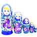 Матрешка 5 в 1 расписная (синяя), Фото 5