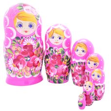 Матрешка 7 в 1 «Украинская» (розовая)