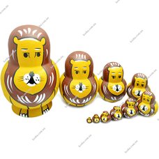 Матрешка «Львиная семья», 10 в 1