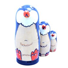 Матрешка «Пингвинчики», 3 в 1