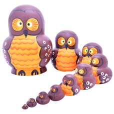 Матрешка «Совы», 10 в 1