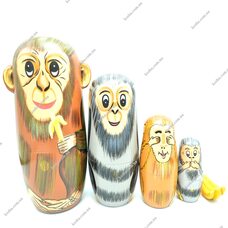 Матрешка «Обезьянки», 5 в 1