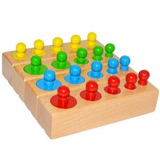 Блоки с цилиндрами-вкладышами (маленькие), цветные