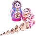 Деревянная матрешка «Красавицы» 10 в 1 (розовая), Фото 3