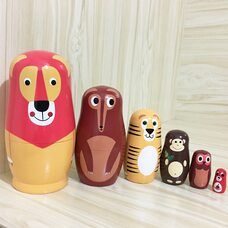 Матрешка «Животные», 6 в 1
