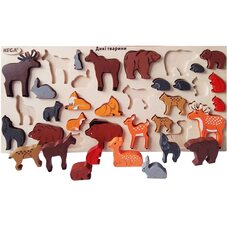 Большой набор «Лесные животные» цветной