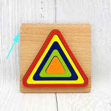 Объемный пазл-вкладыш «Треугольник» - 1
