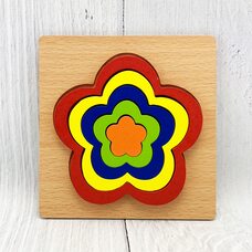 Объемный пазл-вкладыш «Цветочек» - 1