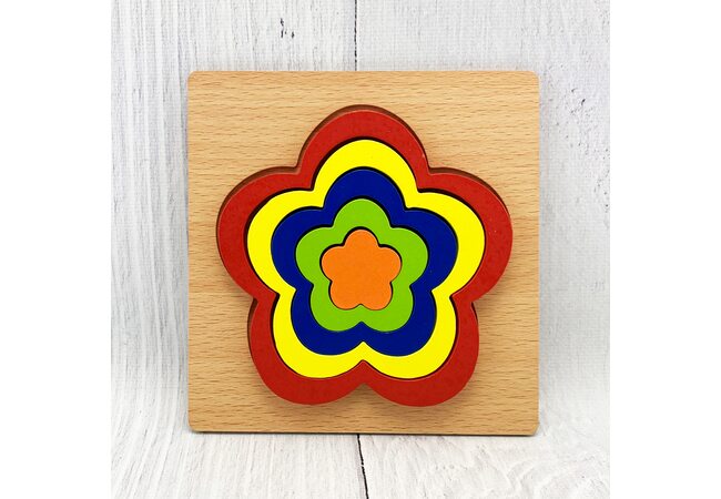 Объемный пазл-вкладыш «Цветочек» - 1