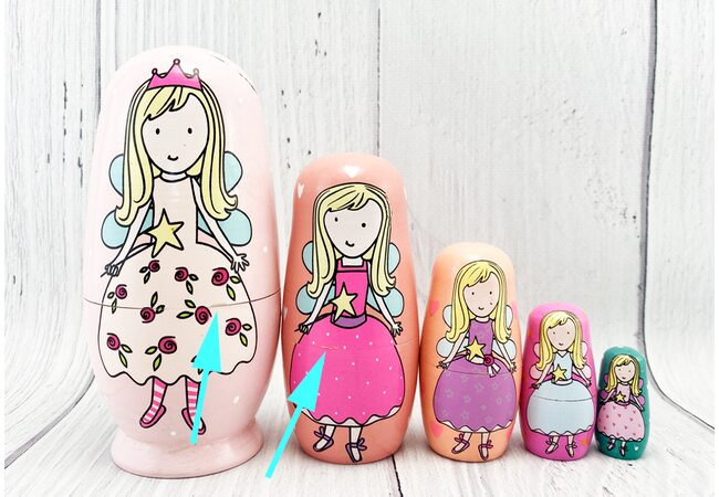 Матрешка «Феи», 5 в 1