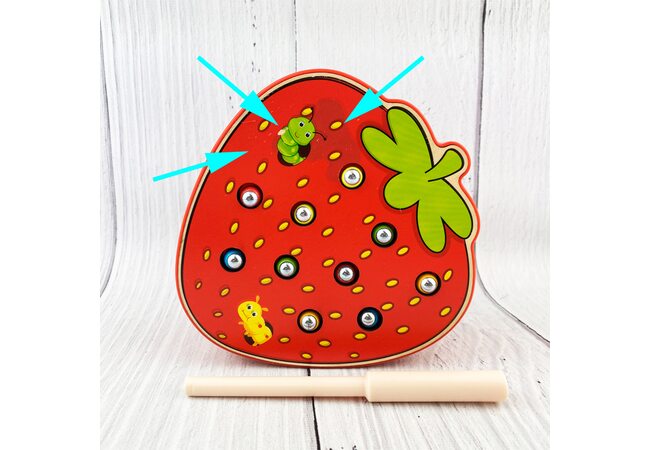 Магнитная рыбалка «Червячки» (клубника) №2