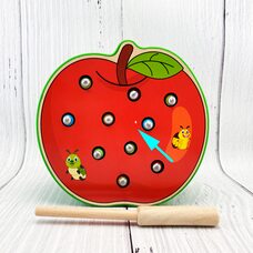 Рыбалка магнитная «Гусенички» яблоко