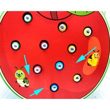   Рыбалка магнитная «Гусенички» яблоко №3