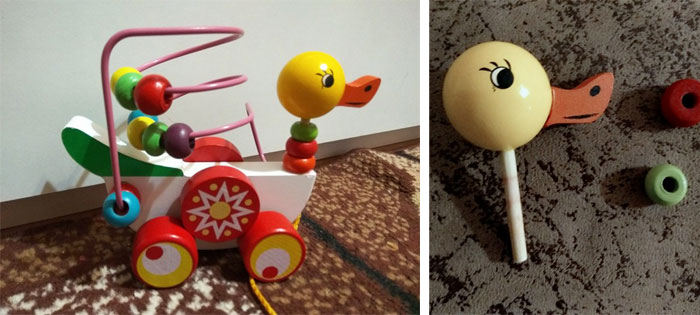 Фото 1, Каталка-лабиринт «Уточка»